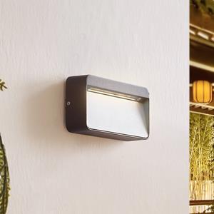 LUCANDE LED buitenwandlamp Tiburia, zwart, aluminium