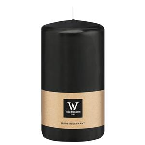 Wiedemann Cilinderkaars/stompkaars - zwart - 12 x 6 cm - 33 branduren -
