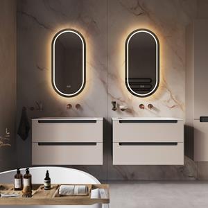 Hipp Design Spiegel  Phantom 004 Ovaal 45x90 cm Met Verlichting Incl. Spiegelverwarming