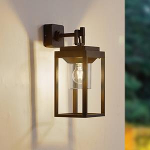 LUCANDE Milanka buitenwandlamp, zwart, aluminium, 43 cm