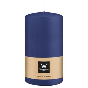 Wiedemann Cilinderkaars/stompkaars - donkerblauw - 13 x 7 cm - 52 branduren -