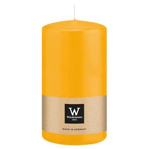 Wiedemann Cilinderkaars/stompkaars - geel - 13 x 7 cm - 52 branduren -