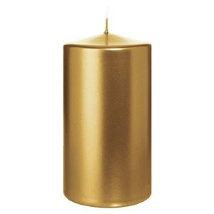 Wiedemann Cilinderkaars/stompkaars - metallic goud - 13 x 7 cm - 52 branduren -