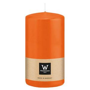 Wiedemann Cilinderkaars/stompkaars - oranje - 13 x 7 cm - 52 branduren -