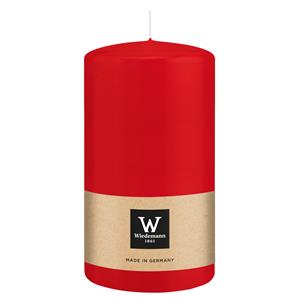 Wiedemann Cilinderkaars/stompkaars - rood - 13 x 7 cm - 52 branduren -
