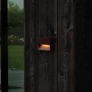 Ideallux Ideal Lux LED buitenwandlamp Dedra, bruin, 10 x 6,5 cm