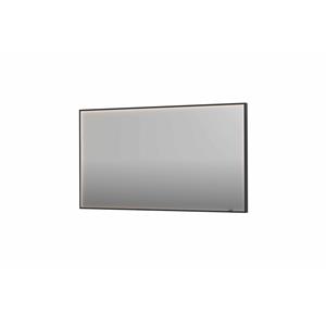 INK Spiegel  SP19 140x4x80 cm incl. direct LED-Verlichting Rondom en Spiegelverwarming Geborsteld Metal Black