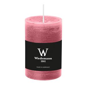 Wiedemann Cilinderkaars/stompkaars - rustieke kaars - oudroze - 6 x 9 cm - 30 branduren -