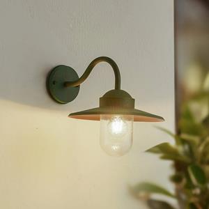 LINDBY buitenwandlamp Bilma, groen, glas, 29 cm hoog