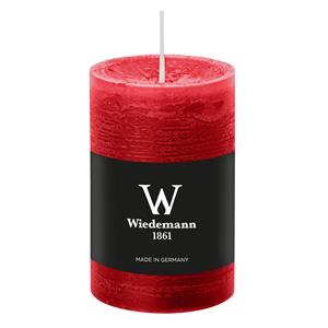 Wiedemann Cilinderkaars/stompkaars - rustieke kaars - rood - 6 x 9 cm - 30 branduren -
