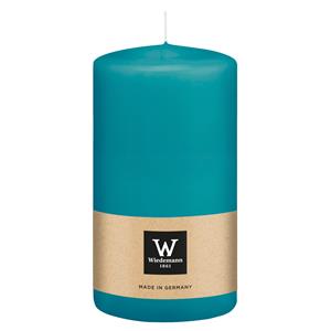Wiedemann Cilinderkaars/stompkaars - turquoise blauw - 13 x 7 cm - 52 branduren -