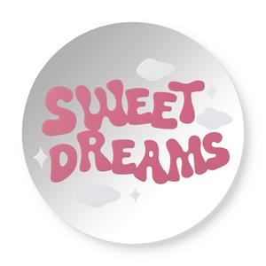 Xenos Spiegel sweet dreams - rood - ø30 cm