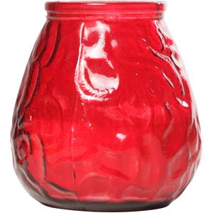 Cosy & Trendy lowboy tafelkaars - rood - Branduren - 10 cm -