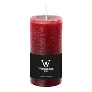 Wiedemann Cilinderkaars/stompkaars - rustieke kaars - bordeauxrood - 6 x 12 cm - branduren -