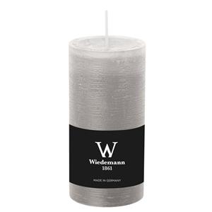 Wiedemann Cilinderkaars/stompkaars - rustieke kaars - lichtgrijs - 6 x 12 cm - branduren -
