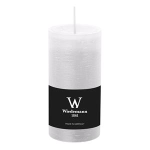 Wiedemann Cilinderkaars/stompkaars - rustieke kaars - wit - 6 x 12 cm - branduren -