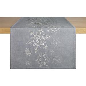 ERWIN M. Tafelloper Nova Star; 40x130 cm (BxL); rookblauw/beige