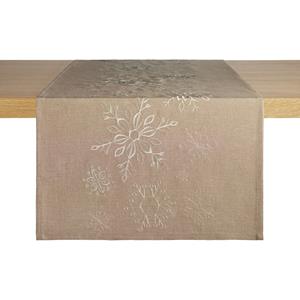 ERWIN M. Tafelloper Nova Star; 40x130 cm (BxL); zand/beige