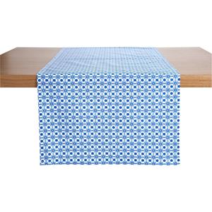ERWIN M. Tafelloper Mataro; 40x130 cm (BxL); blauw; rechthoekig
