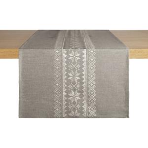 ERWIN M. Tafelloper Nova Nordica; 40x130 cm (BxL); lichtgrijs/beige