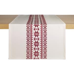 ERWIN M. Tafelloper Nova Nordica; 40x130 cm (BxL); naturel/donkerrood