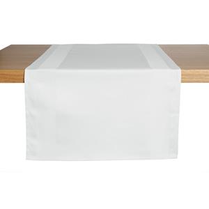 ERWIN M. Tafelloper Atlanta-Fox; 40x130 cm (BxL); wit; rechthoekig; 2 stuk / verpakking