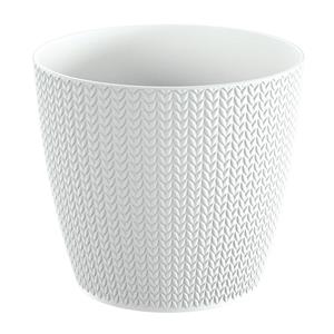 Prosperplast Plantenpot - parel wit - kunststof - D13 x H11 cm