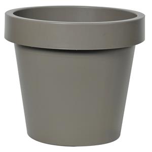 Mega Collections Plantenpot|bloempot - kunststof - taupe - D20 cm