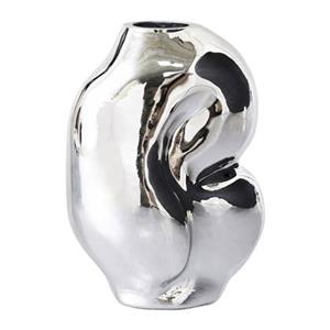 HKLIVING Gleam Glass Vaas Small - Chrome