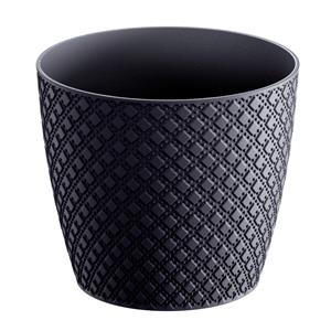 Prosperplast plantenpot|bloempot - kunststof - antraciet - D22 x H19 c