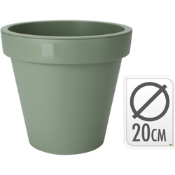 Pro Garden Plantenpot|bloempot - Tuin - kunststof - groen - D20 cm