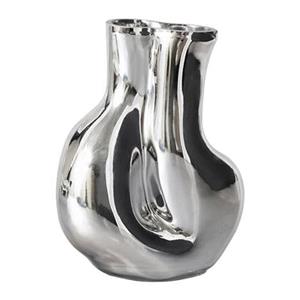HKLIVING Gleam Glass Vaas Medium - Chrome