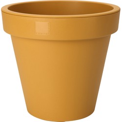 Pro Garden Plantenpot|bloempot - Tuin - kunststof - okergeel - D25 cm