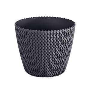 Prosperplast plantenpot kunststof - antraciet - D22 x H19 cm