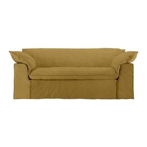 HKLIVING Nomad 2-zitsbank - Linnen - Burnt Ochre