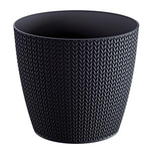 Prosperplast Plantenpot - antraciet - kunststof - D26 x H23 cm