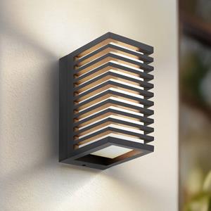 LUCANDE LED buitenwandlamp Ariza, zwart, aluminium