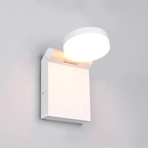 Trio Lighting Buitenwandlamp Adour, mat wit, kantelbaar, CCT, IP44
