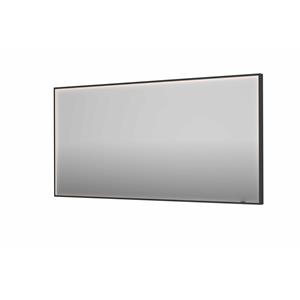 INK Spiegel  SP19 160x4x80 cm incl. direct LED-Verlichting Rondom en Spiegelverwarming Geborsteld Metal Black