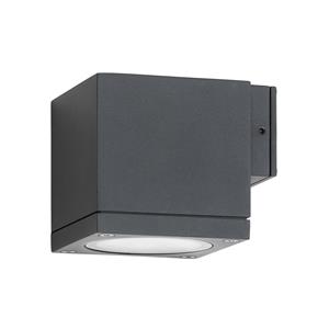 LCD Buitenwandlamp 5161, zwart, aluminium, glas, 1 x GU10