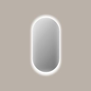 Sanicare Spiegel  Q-Mirrors 70x120 cm Ovaal/Rond Met Rondom LED Warm White incl. ophangmateriaal Zonder Schakelaar