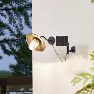 LINDBY Virane LED wandlamp op zonne-energie, zwart, aluminium