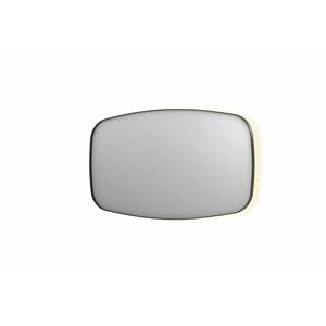 INK Spiegel  SP30 140x4x80 cm incl. Indirect LED-Verlichting Rondom en Spiegelverwarming Geborsteld Metal Black