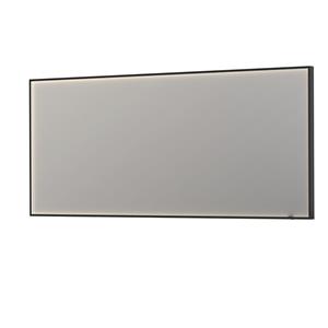 INK Spiegel  SP19 Rechthoek In Stalen Kader Met Indirecte Colour Changing LED Verlichting 180 x 4 x 80 cm Mat Zwart