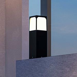 Forlight sokkellamp Veta, hoogte 30 cm, zwart, aluminium