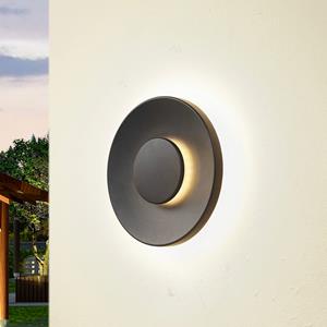 LUCANDE LED buitenwandlamp Kayana, zwart, aluminium, 24 cm