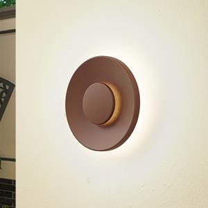 LUCANDE LED buitenwandlamp Kayana, roestkleurig, aluminium, 24 cm
