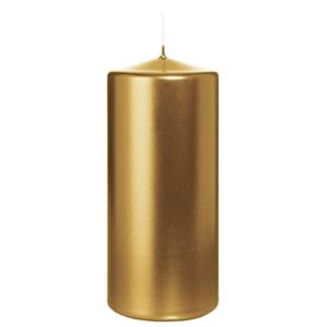 Wiedemann Cilinderkaars/stompkaars - metallic goud - 15 x 7 cm - 63 branduren -