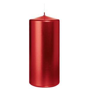 Wiedemann Cilinderkaars/stompkaars - metallic rood - 15 x 7 cm - 63 branduren -