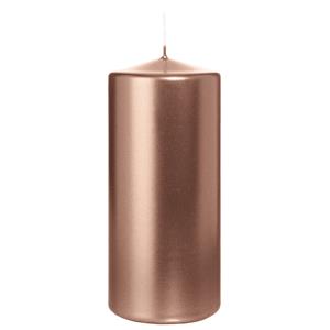 Wiedemann Cilinderkaars/stompkaars - metallic rosé goud - 15 x 7 cm - 63 branduren -